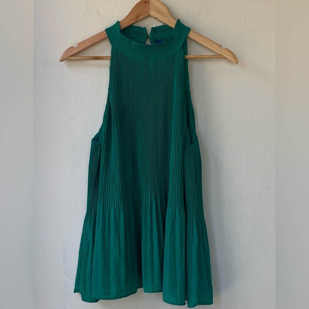 Apt. 9 Teal Pleated Tank Top